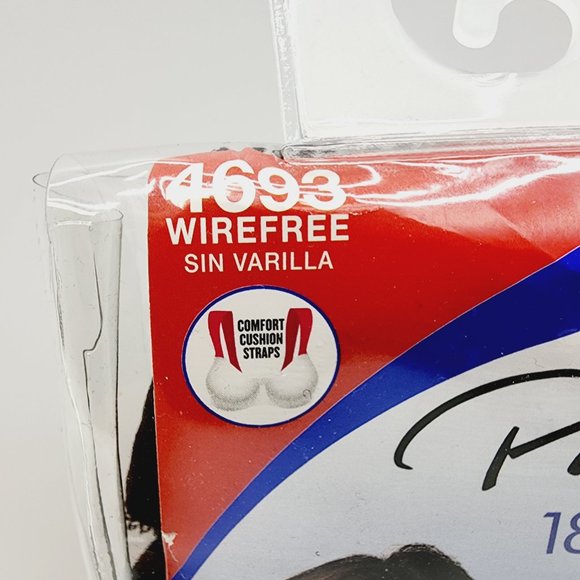 Playtex 18 Hour Bra - Black - NWT - 38D - Wirefree - Ultimate Shoulder Comfort - Picture 9 of 10